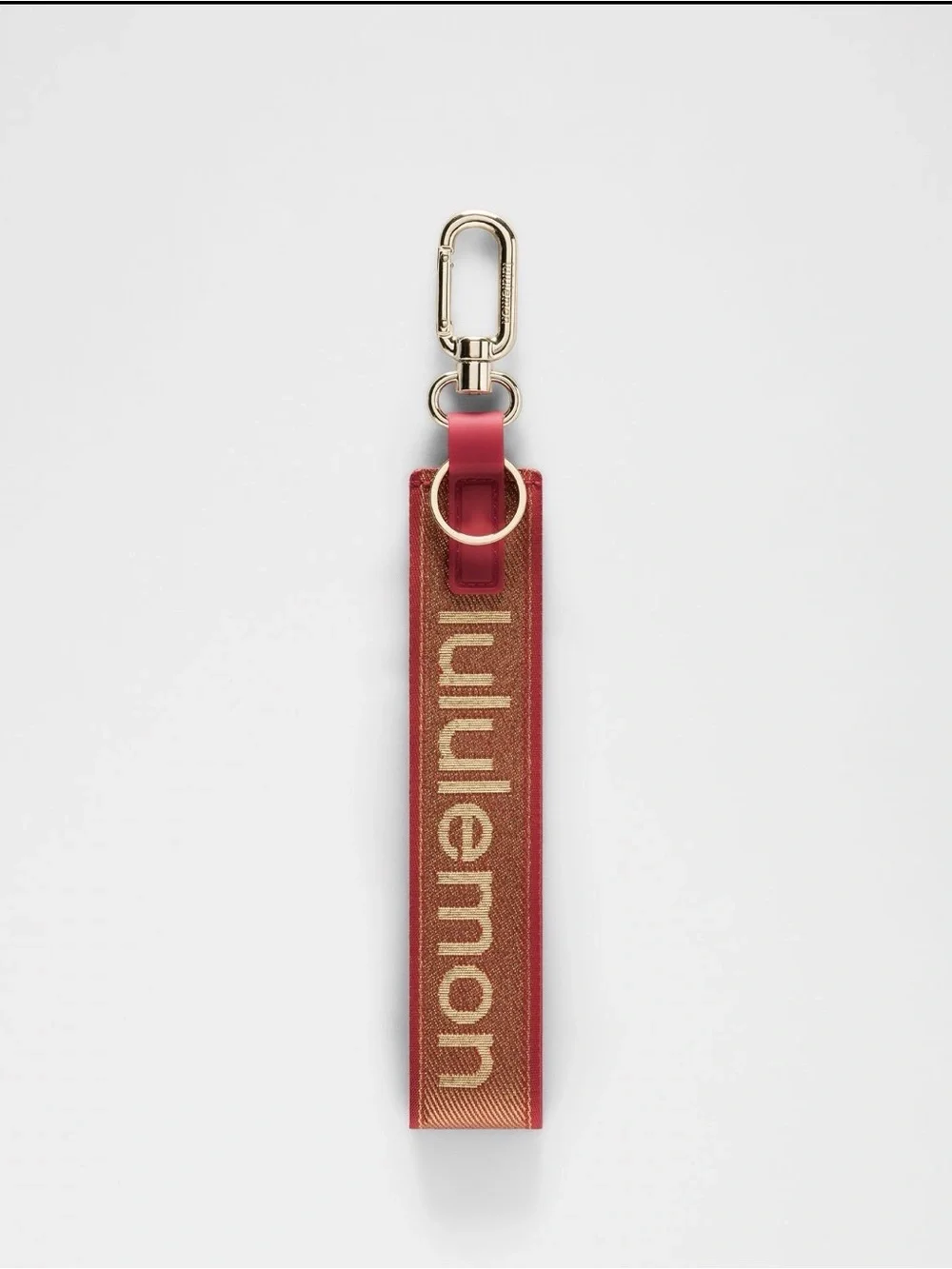 lululemon athletica Lunar New Year Red Wristlet with Gold, Never Lost Keychain